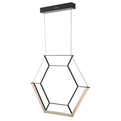 Hexagon Black Geometric LED Pendant Ceiling Light