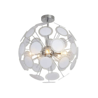 Wham 5 Light White Semi Flush Ceiling Light
