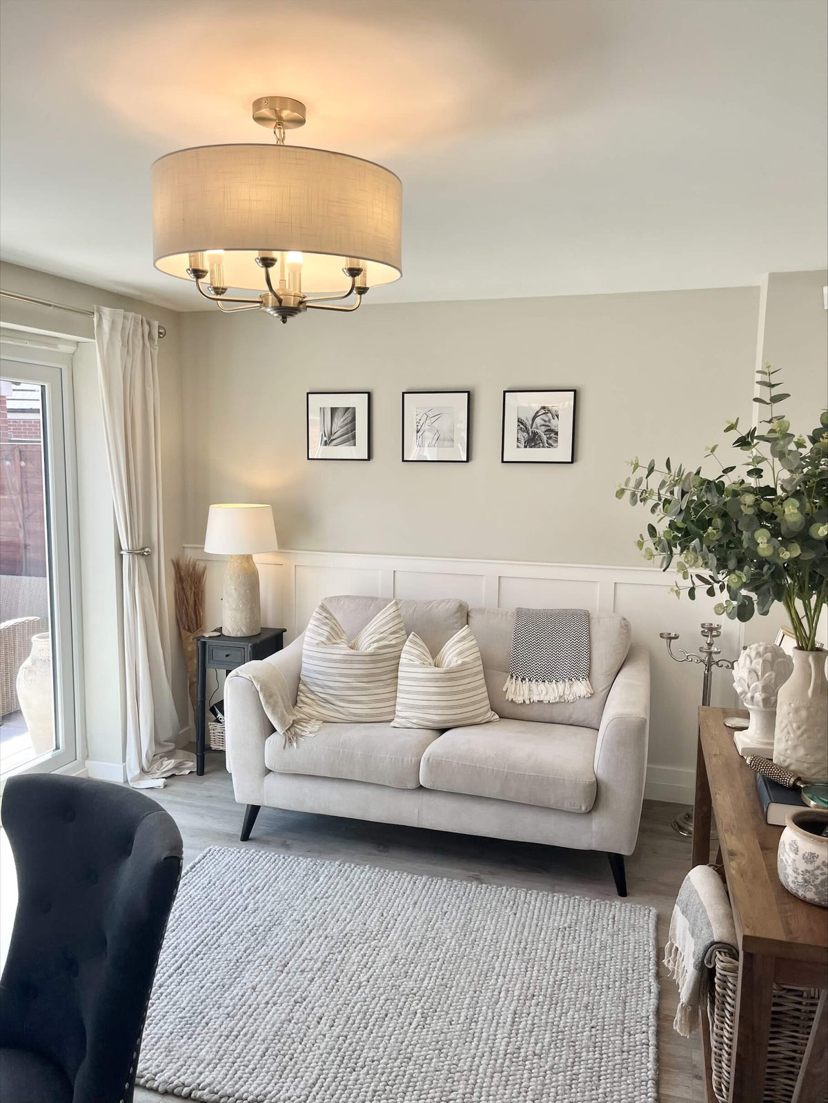 Laurence 6 Light Ceiling Light Satin Nickel