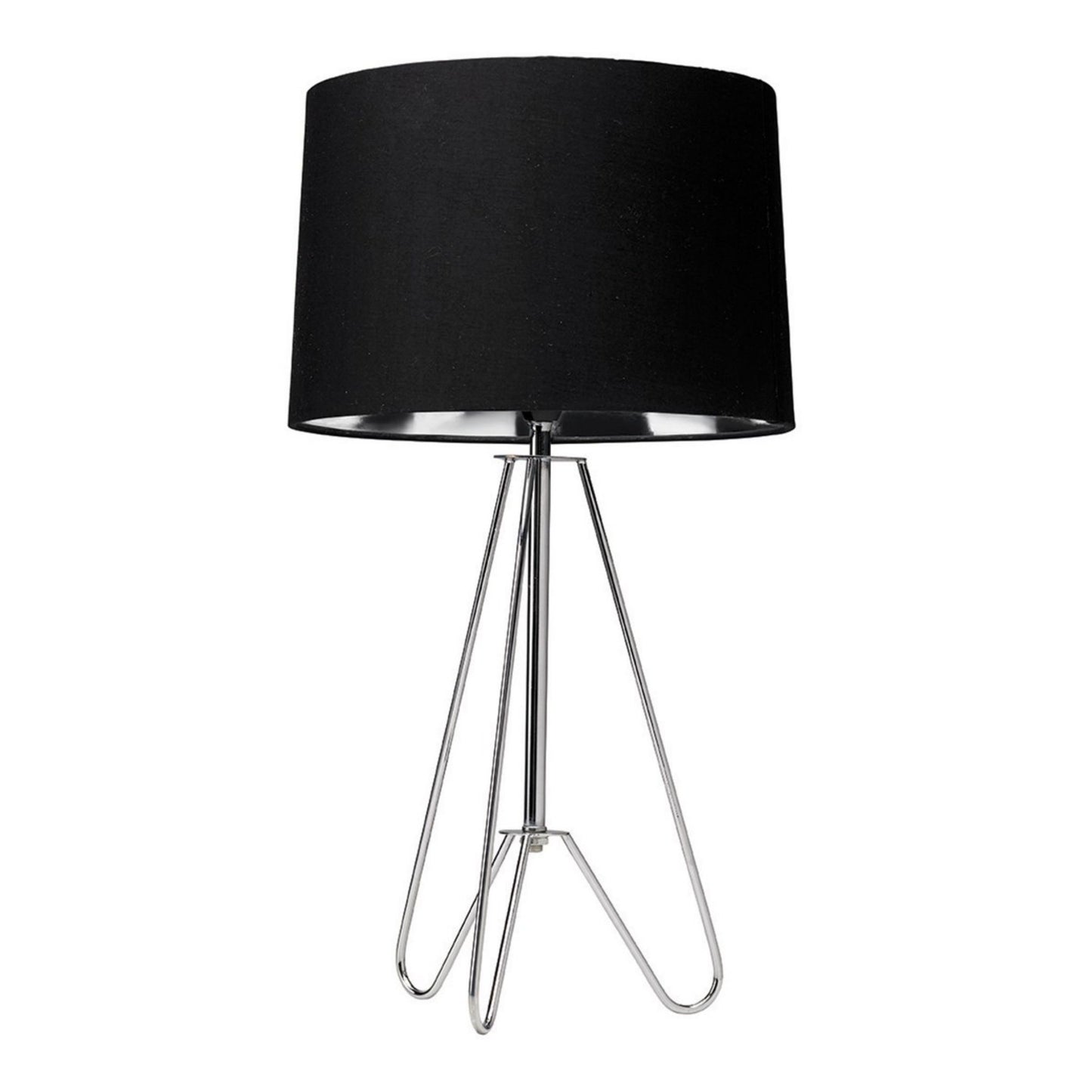Ziggy Chrome & Black Tripod Table Lamp