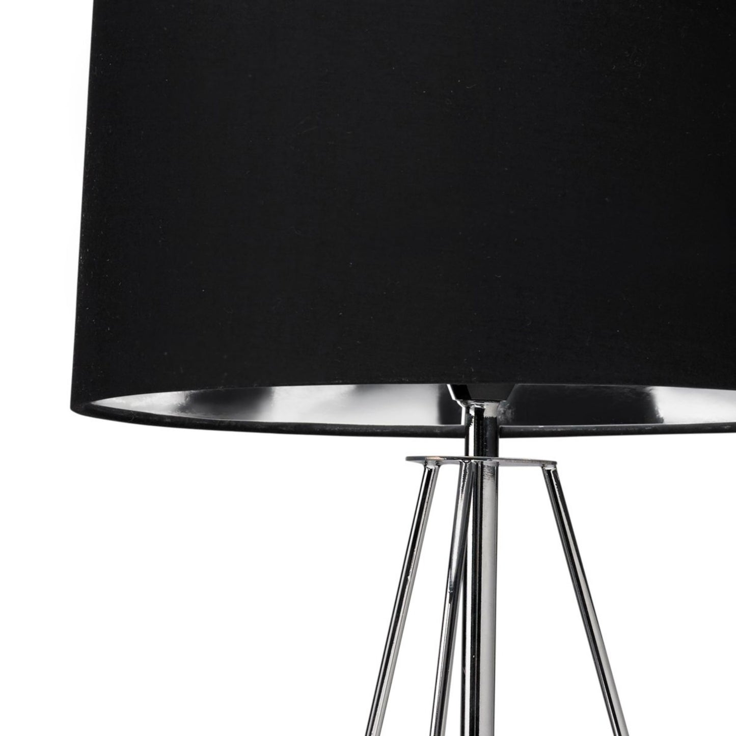 Ziggy Chrome & Black Tripod Table Lamp