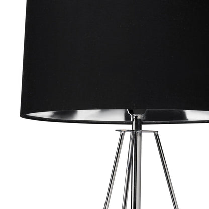Ziggy Chrome & Black Tripod Table Lamp