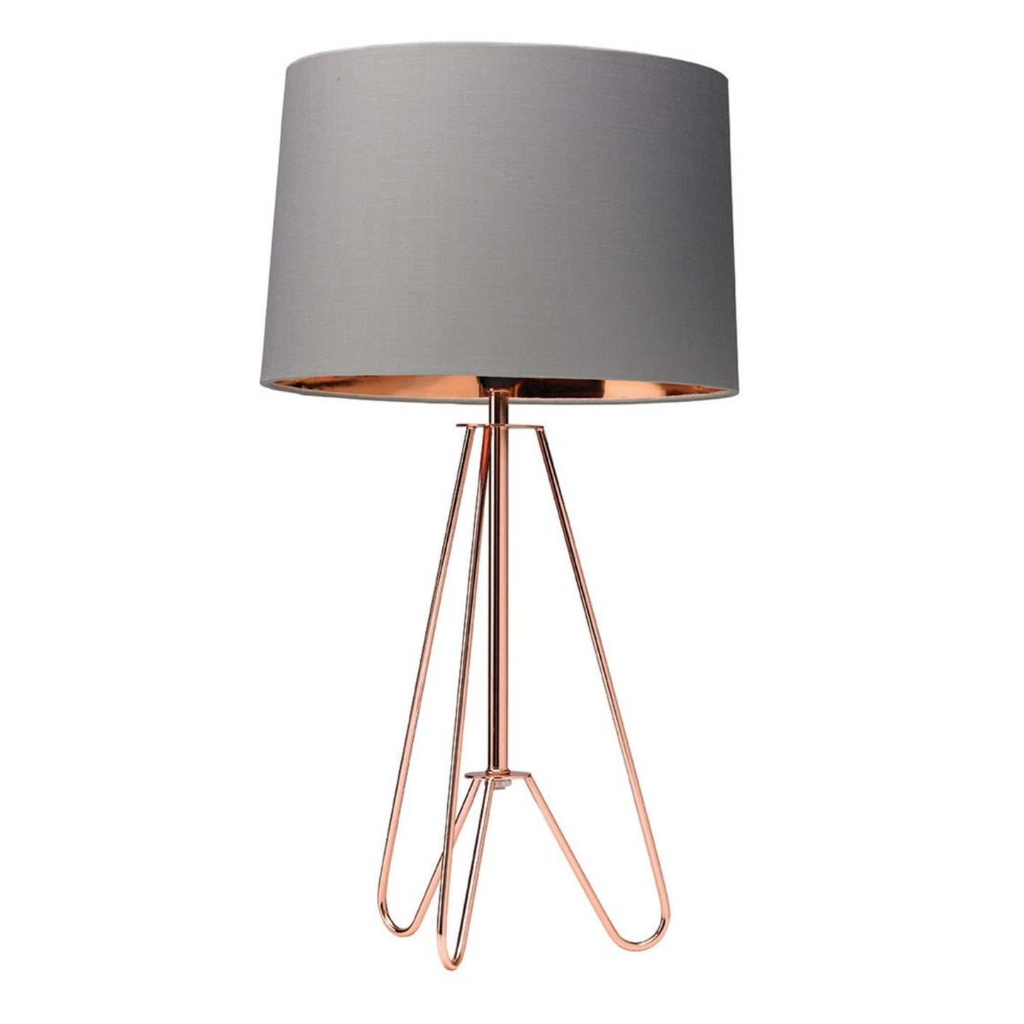 Ziggy Copper & Grey Tripod Table Lamp