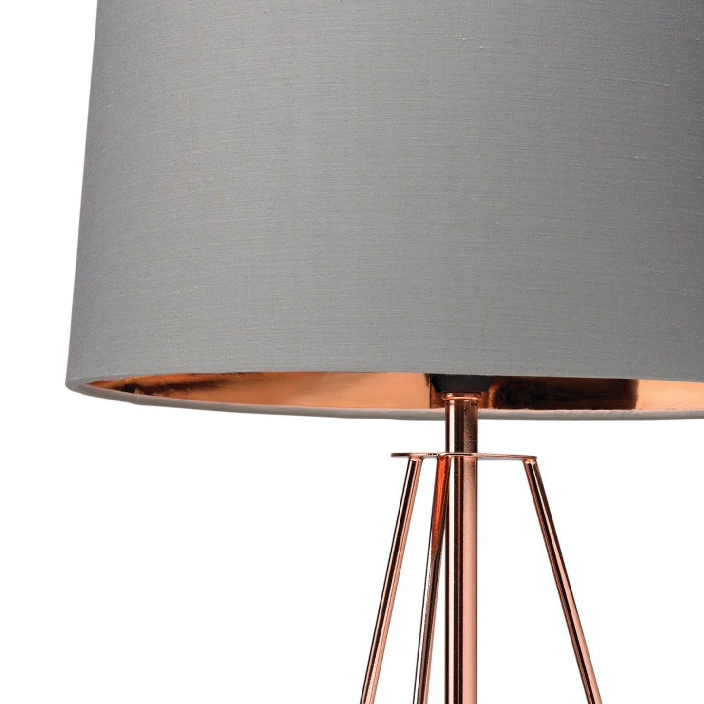 Ziggy Copper & Grey Tripod Table Lamp