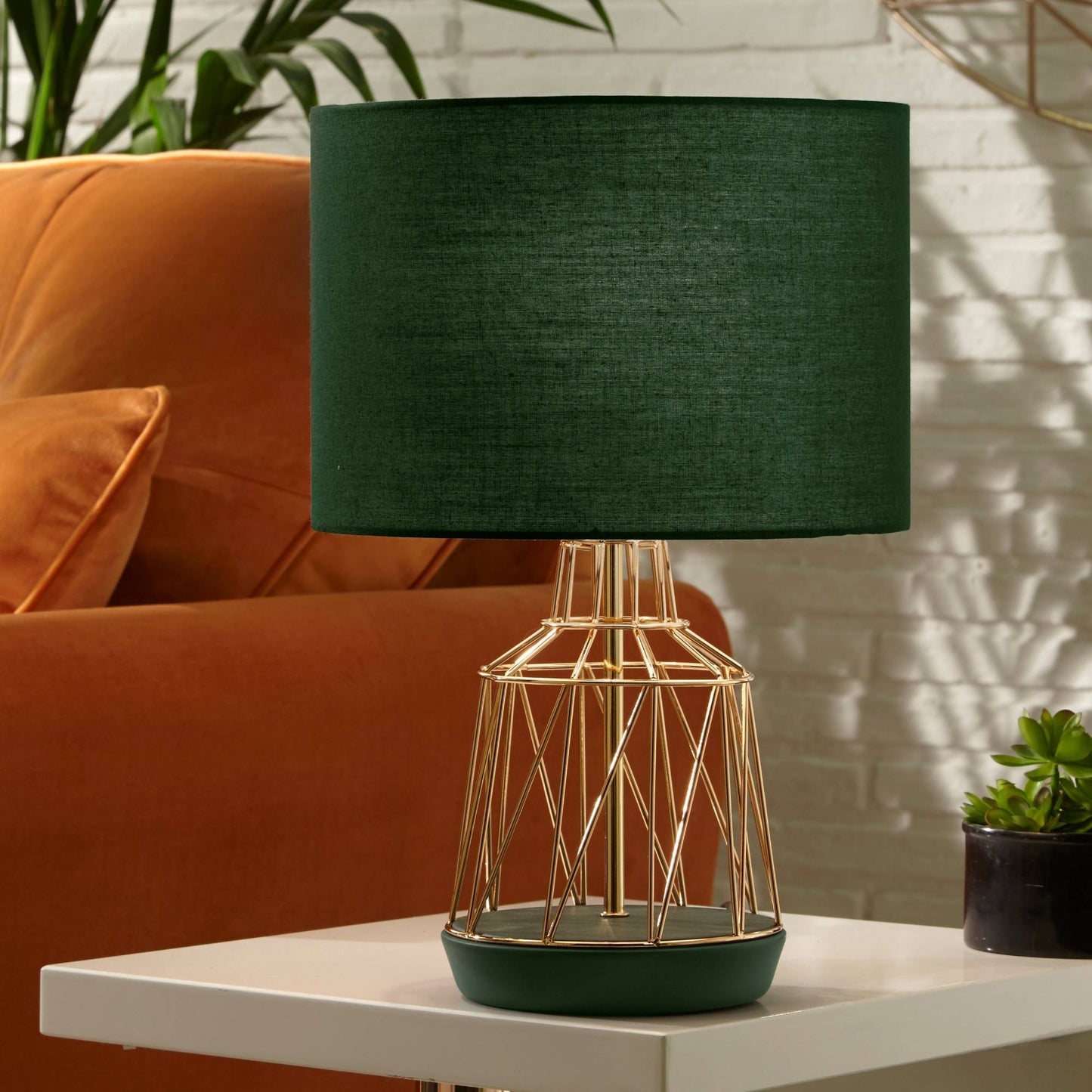 Macaroon Gold and Emerald 44cm Table Lamp