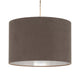 Velvie Grey & Chrome Easy Fit Pendant Shade