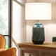 Safi Teal Ceramic Table Lamp