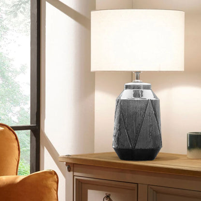 Safi Grey Ceramic Table Lamp