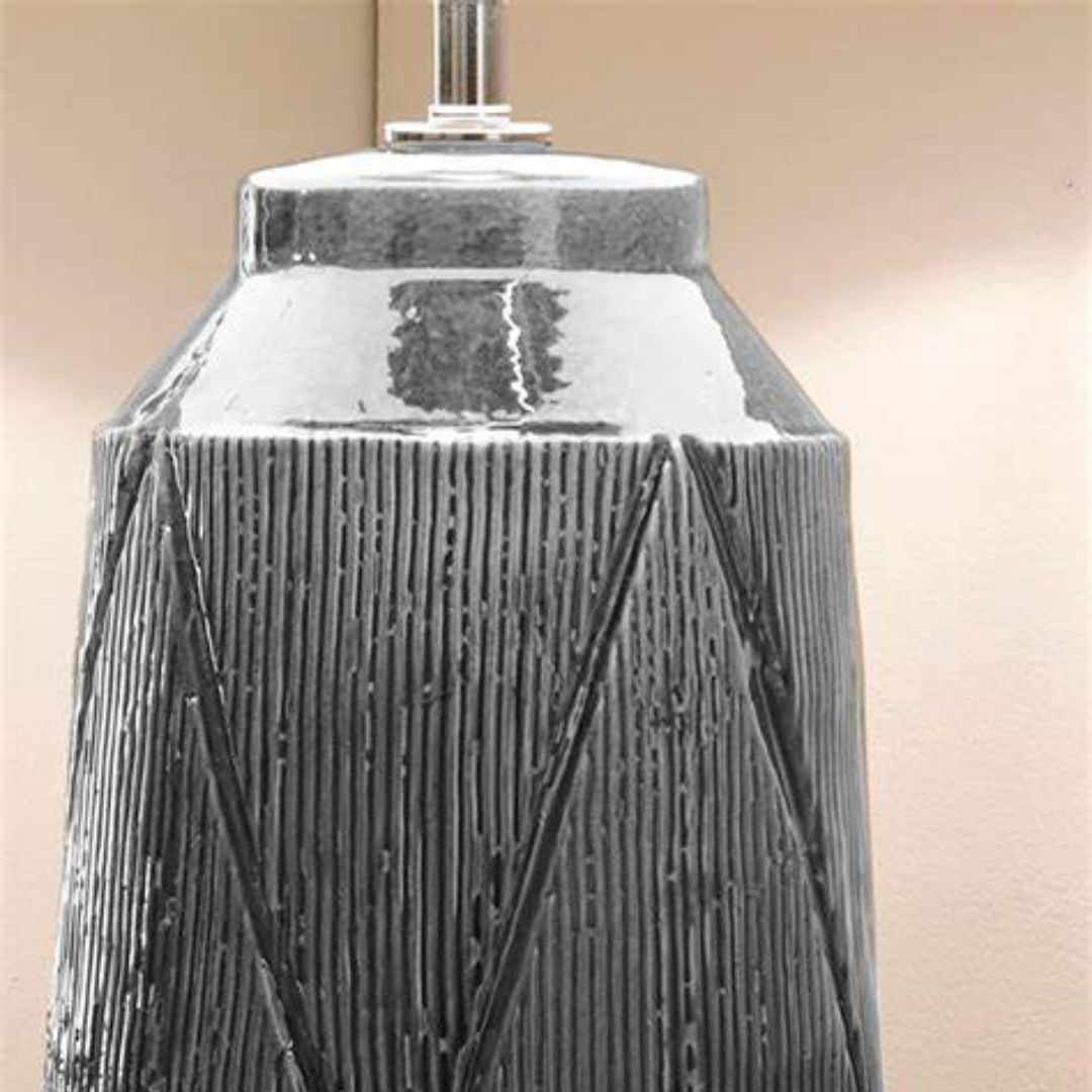 Safi Grey Ceramic Table Lamp
