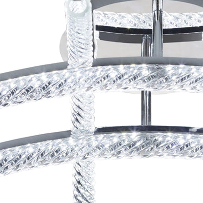 Edgar Crystal LED Semi-Flush Ceiling Light