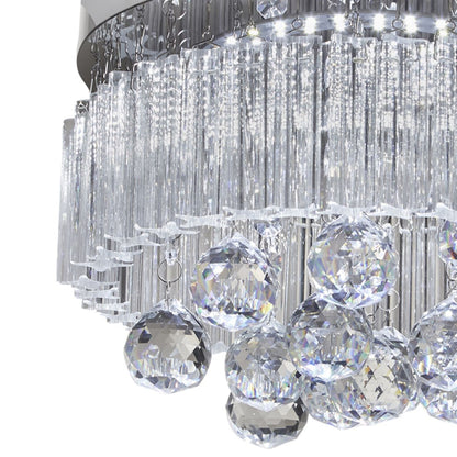 Oscar Crystal LED Semi Flush Ceiling Light