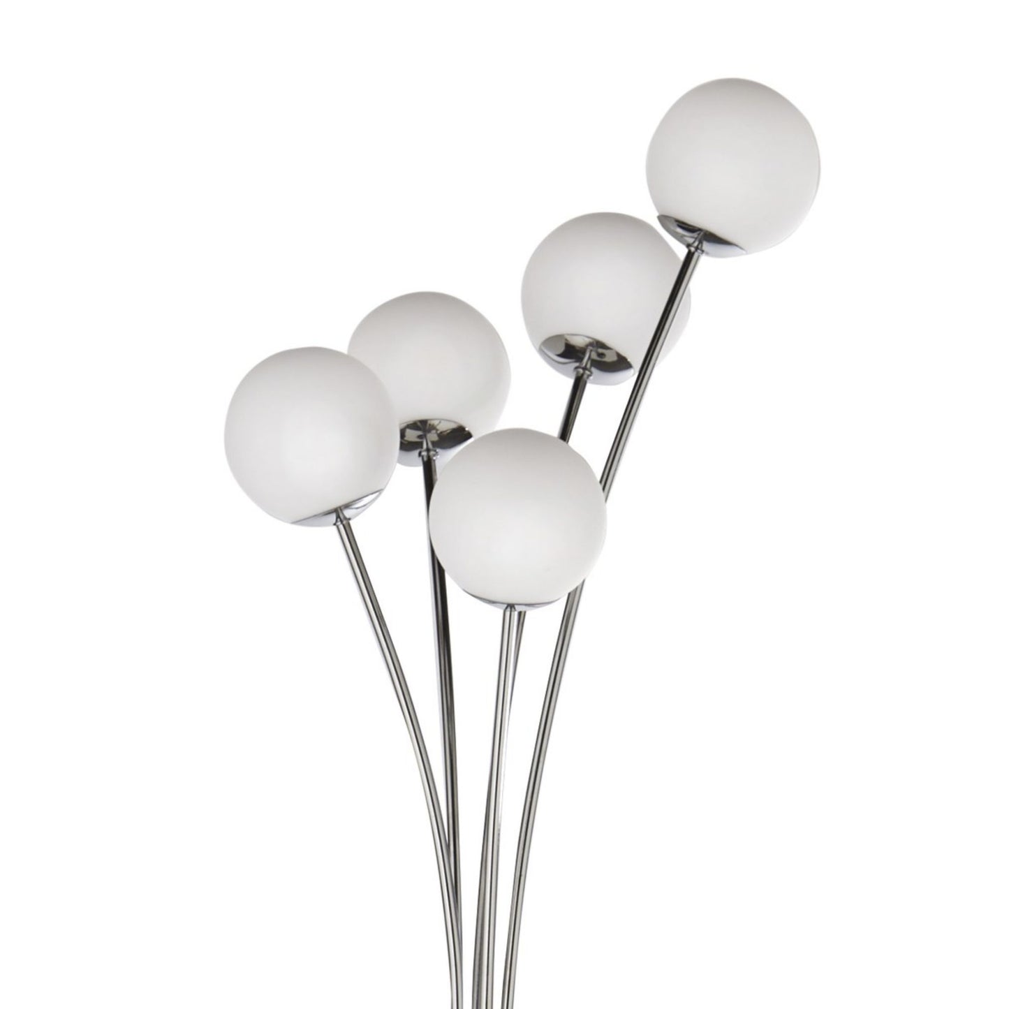 Jackson 5 Light Silver & Frosted Glass Floor Lamp