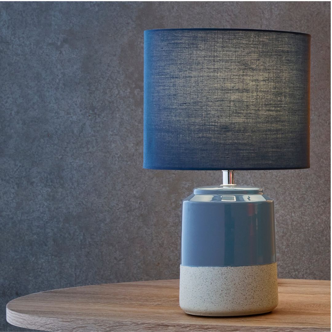 Pop Denim Blue Ceramic Table Lamp