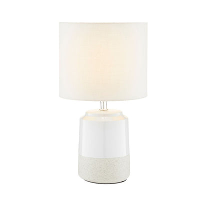 Pop Ceramic White Table Lamp with Cylindrical Shade