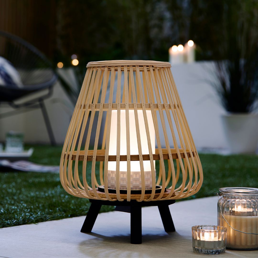 Catalina Bamboo LED Lantern