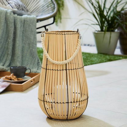 Azore Bamboo LED Lantern