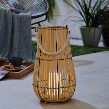 Azore Bamboo LED Lantern