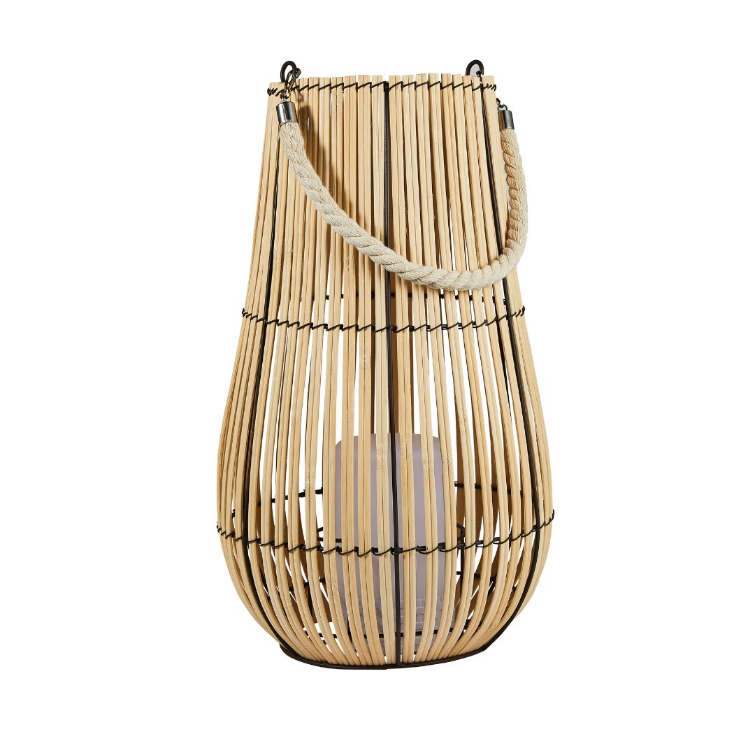 Azore Bamboo LED Lantern