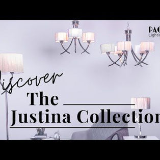 Justina 3 Light Polished Chrome Chandelier with Silver String Shade