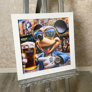 Funky Mickey Mouse Artwork with White Frame