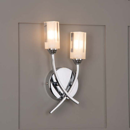 Icarus 2 Light Wall Light Polished Chrome