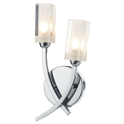 Icarus 2 Light Wall Light Polished Chrome
