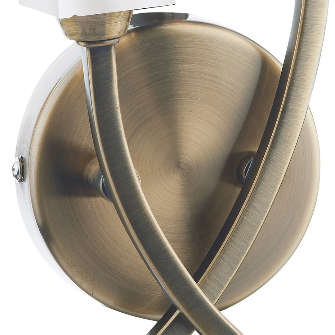 Icarus 2 Light Wall Light Antique Brass
