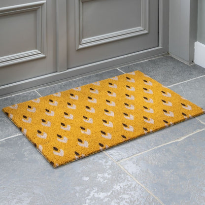 Ikat Ochre Coir Doormat
