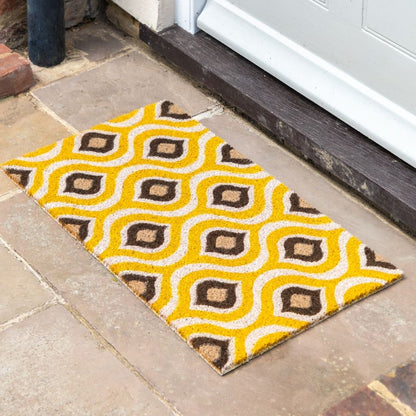 Ikat Ochre Coir Long Doormat
