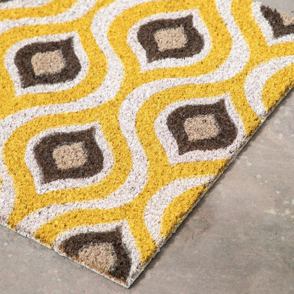 Ikat Ochre Coir Long Doormat
