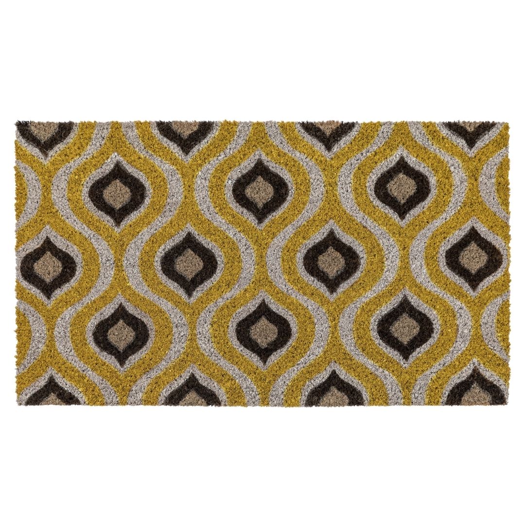 Ikat Ochre Coir Long Doormat