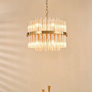 Imani 12-Light Natural Brass Pendant