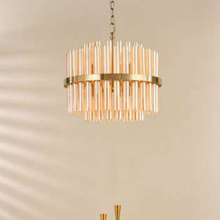 Imani 12-Light Natural Brass Pendant