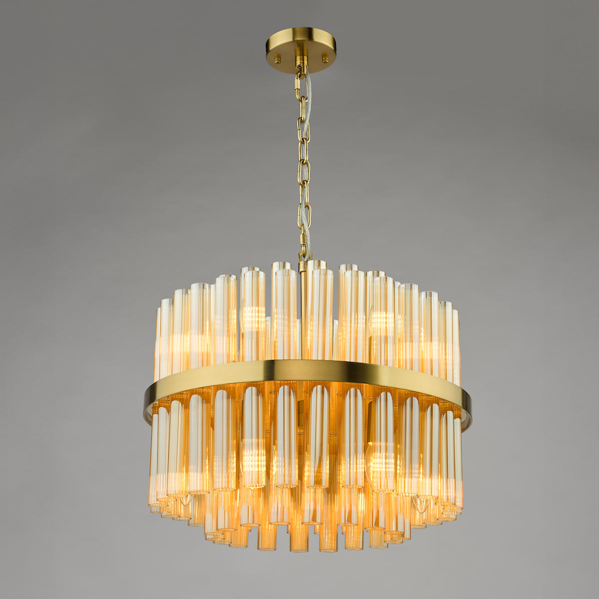 Imani 12-Light Natural Brass Pendant