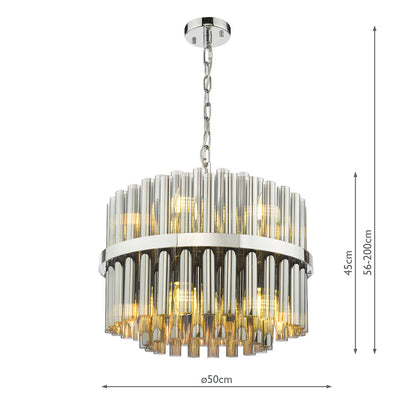 Imani 12-Light Polished Chrome Pendant