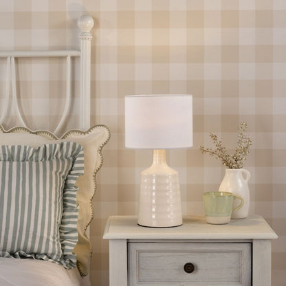 Inci Twin Pack Cream Table Lamps