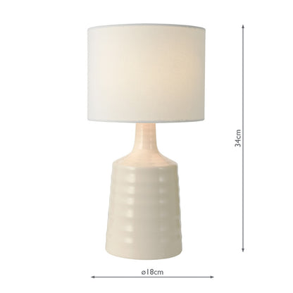 Inci Twin Pack Cream Table Lamps