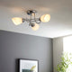 Jaco 3 Light Polished Chrome Semi Flush Ceiling Light