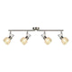 Jaron 4 Light Polished Chrome & Glass Spotlight Ceilng Bar