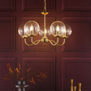 Jocelyn 5-Light Natural Brass Pendant