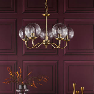 Jocelyn 5-Light Natural Brass Pendant