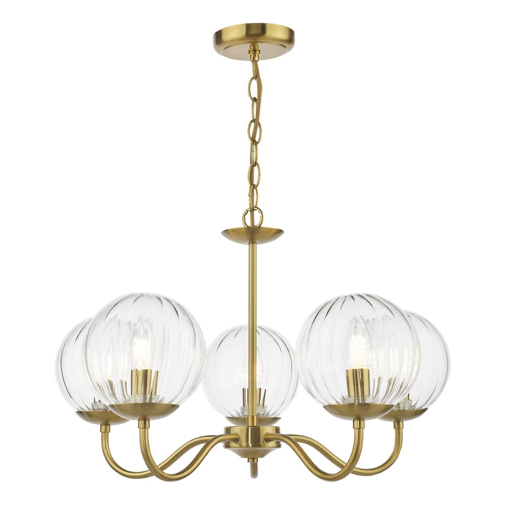 Jocelyn 5-Light Natural Brass Pendant