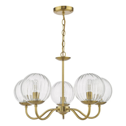 Jocelyn 5-Light Natural Brass Pendant