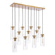 Jodelle 11-Light Polished Bronze Ceiling Pendant Bar