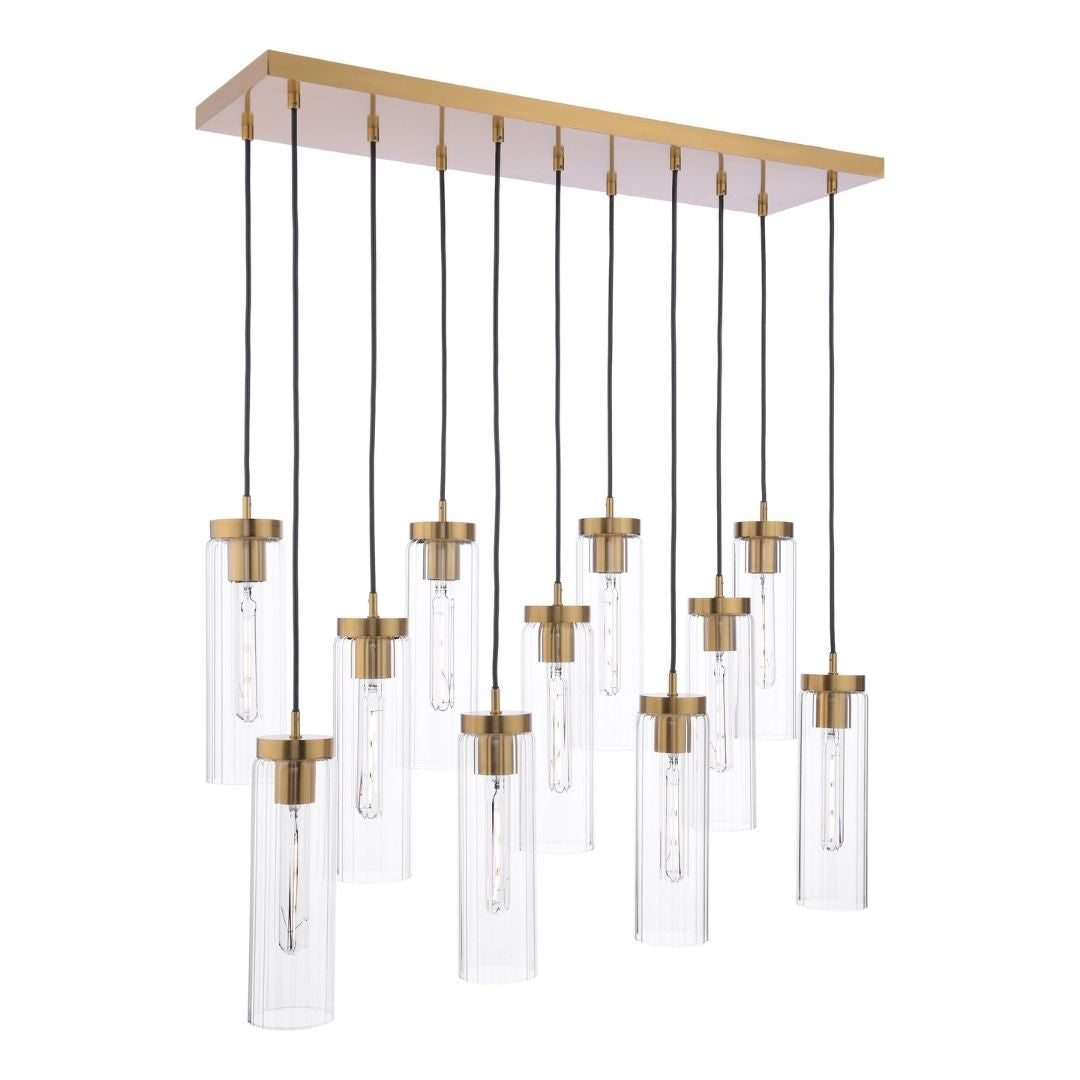 Jodelle 11-Light Polished Bronze Ceiling Pendant Bar