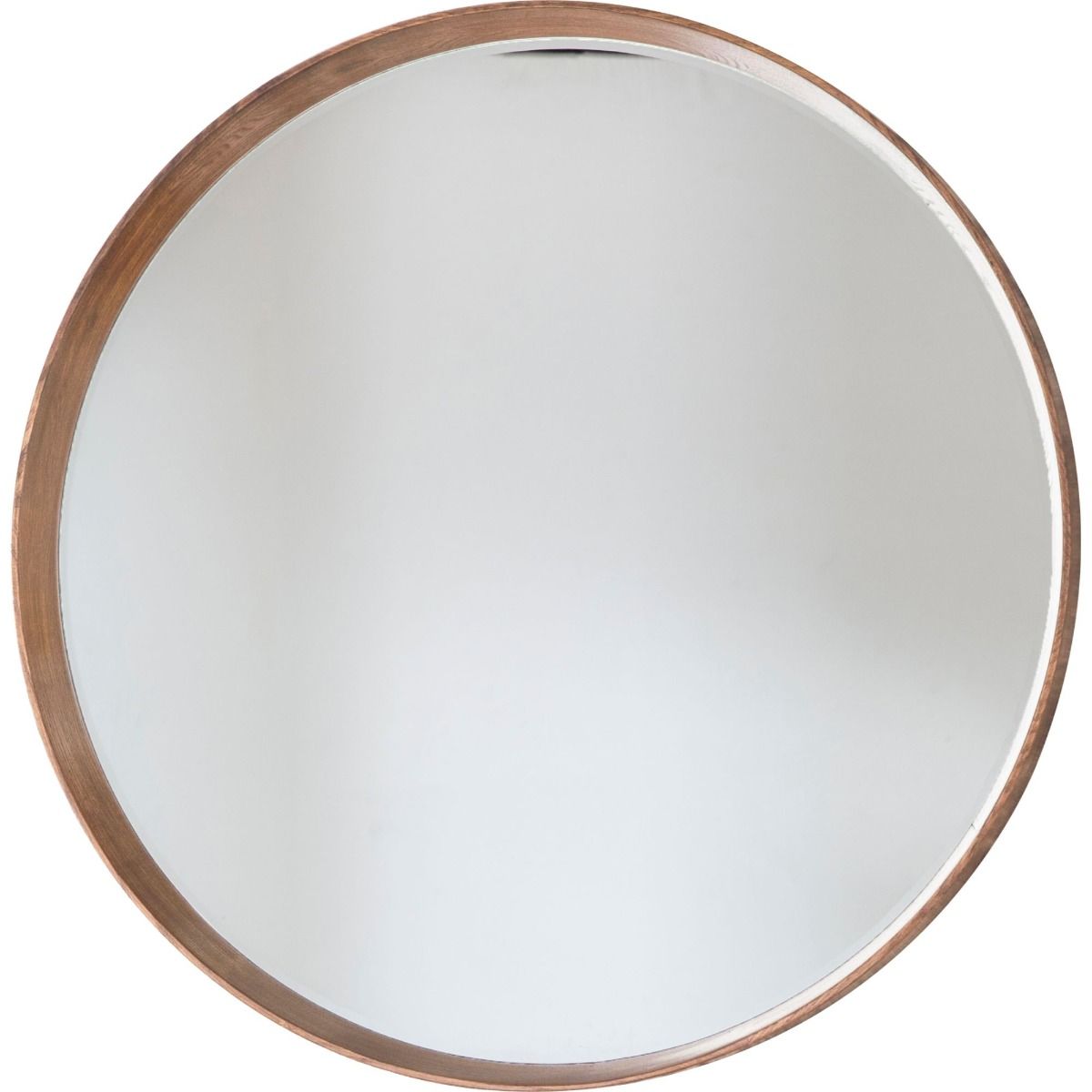 Keaton 100cm Round Oak Mirror