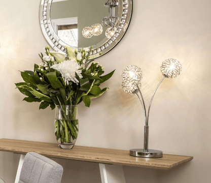 Kesha 3 Light 47cm Table Lamp Chrome