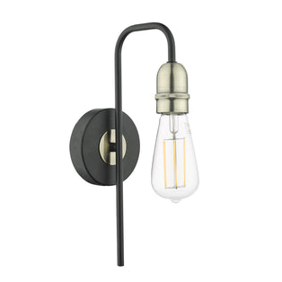 Oliver Black & Antique Brass Wall Light