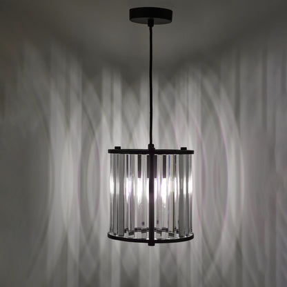 Kiran Satin Black Pendant Ceiling Light