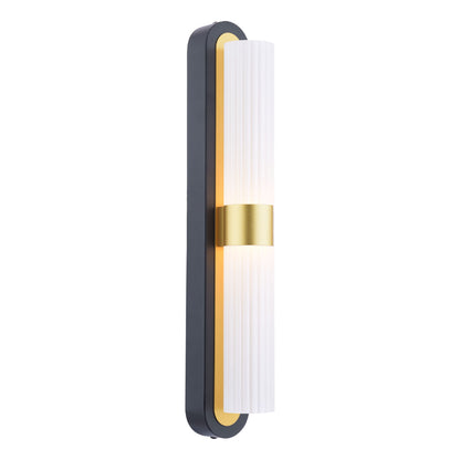 Kira 2-Light Black and Brass Wall Light